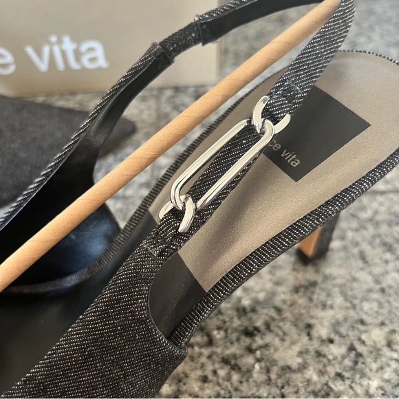❌SOLD❌ Dolce Vita Black Denim Heels - Picture 7 of 8